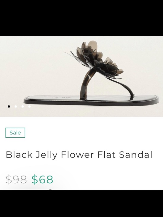 FARM Rio Shoes - FARM Rio Black Jelly Flower Sandal Size 6/7 NIB